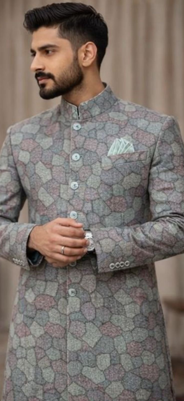 Green Bandhgala Indo-Western